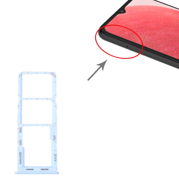 For Samsung Galaxy A13 SM-A135 Original SIM Card Tray + SIM Card Tray + Micro SD Card Tray (Blue) - free shipping - PMc TechLife - Order now!