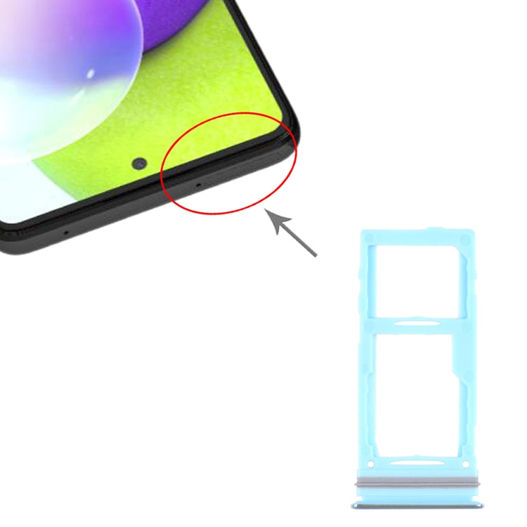 For Samsung Galaxy A72 SM-A725 SIM Card Tray + SIM Card Tray / Micro SD Card Tray (Blue) - free shipping - PMc TechLife - Order now!