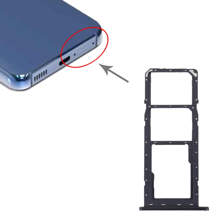 For Samsung Galaxy M04 SM-M045F Original SIM Card Tray + SIM Card Tray + Micro SD Card Tray (Black) - free shipping - PMc TechLife - Order now!
