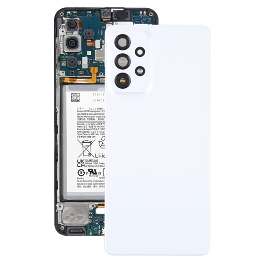 For Samsung Galaxy A73 5G SM-A736B Original Battery Back Cover with Camera Lens Cover(White) - Back Cover by PMC Jewellery | Online Shopping South Africa | PMC Jewellery