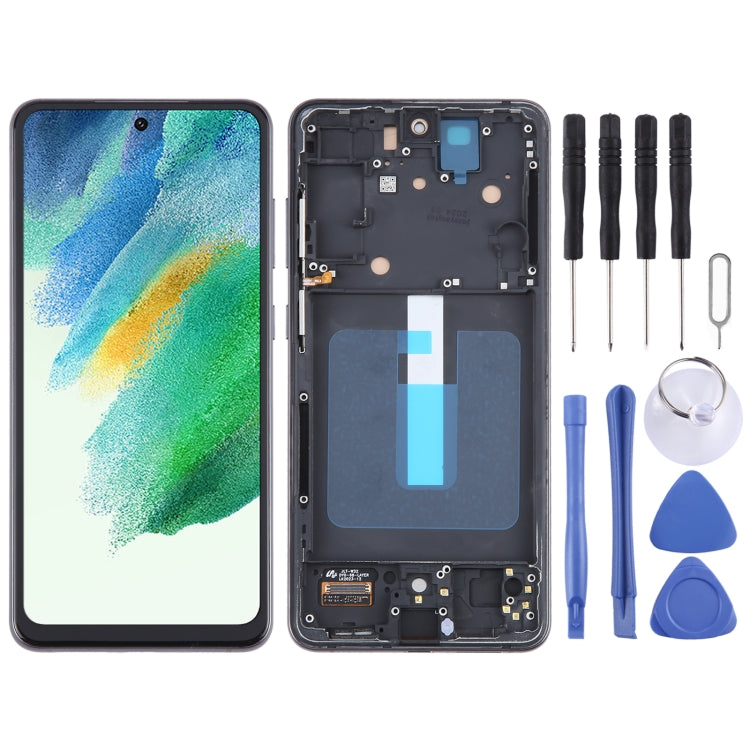 For Samsung Galaxy S21 FE 5G SM-G990B TFT Material LCD Screen Digitizer Full Assembly with Frame, Not Supporting Fingerprint Identification (Black) - free shipping - PMc TechLife - Order now!