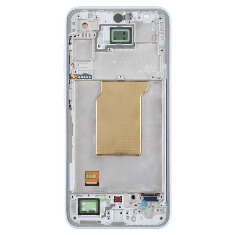 For Samsung Galaxy A35 SM-A356B OLED LCD Screen Digitizer Full Assembly with Frame (Baby Blue) - free shipping - PMc TechLife - Order now!