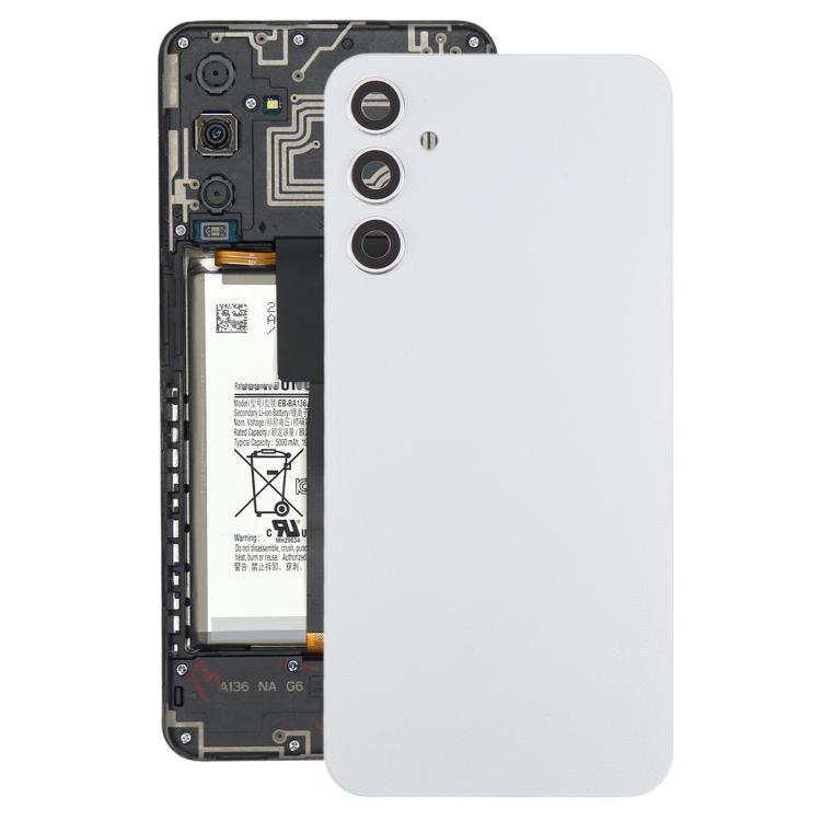 For Samsung Galaxy A34 SM-A346B Back Cover with Camera Lens Cover(Silver) - free shipping - PMC TechLife - Order now!
