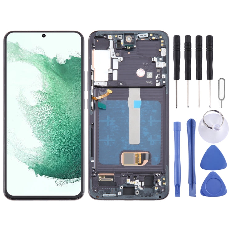 For Samsung Galaxy S22+ 5G SM-S906B 6.55 inch OLED  LCD Screen Digitizer Full Assembly with Frame (Black) - free shipping - PMc TechLife - Order now!