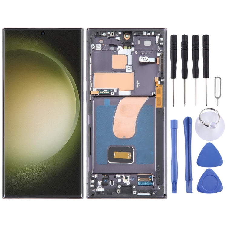 For Samsung Galaxy S23 Ultra SM-S918B EU Edition Original LCD Screen Digitizer Full Assembly with Frame (Black) - free shipping - PMC TechLife - Order now!