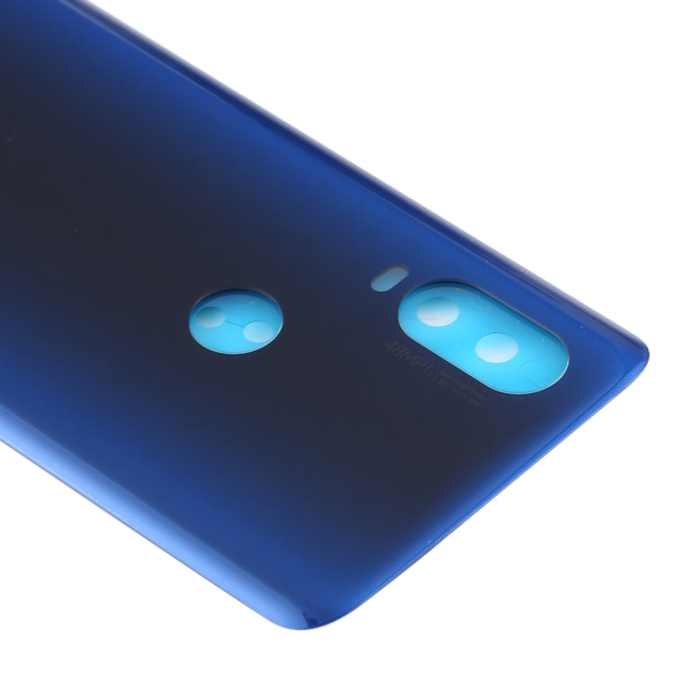 Battery Back Cover for Motorola Moto One Vision(Blue) - Back Cover by PMC Jewellery | Online Shopping South Africa | PMC Jewellery | Buy Now Pay Later Mobicred