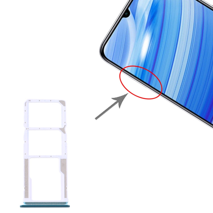 SIM Card Tray + SIM Card Tray + Micro SD Card Tray for Xiaomi Redmi 10X 4G / Redmi Note 9(Green) - Card Tray by PMc TechLife | Online Shopping South Africa | PMc TechLife | Buy Now Pay Later Mobicred