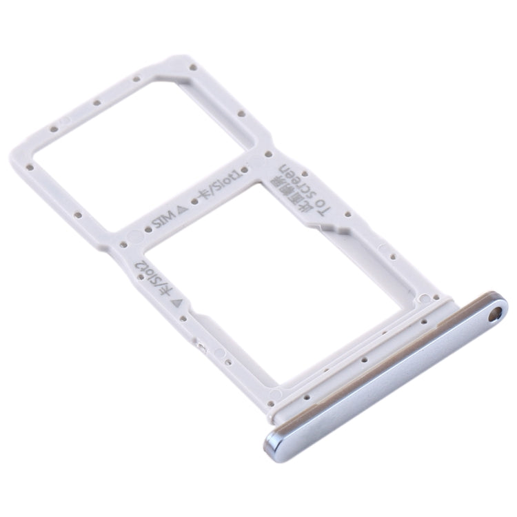 SIM Card Tray + SIM Card Tray / Micro SD Card Tray for Huawei Y9s(Silver) - Card Socket by PMc TechLife | Online Shopping South Africa | PMc TechLife | Buy Now Pay Later Mobicred