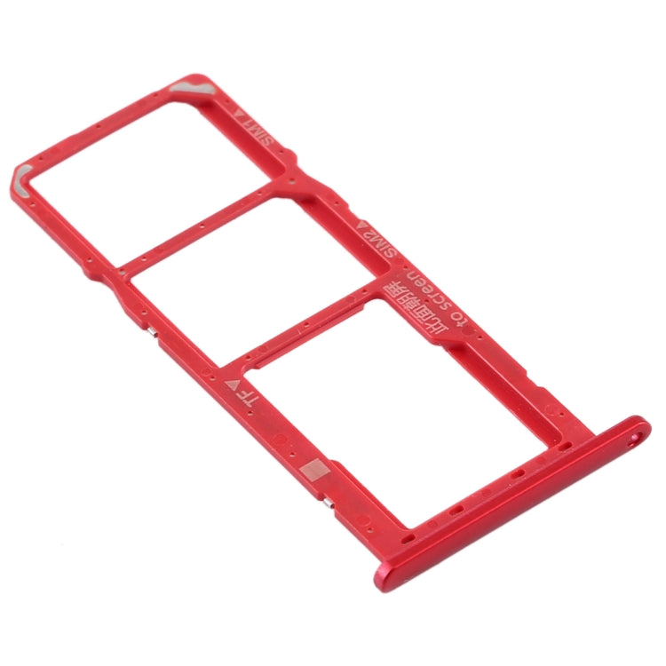 SIM Card Tray + SIM Card Tray + Micro SD Card Tray for Huawei Y6 Pro (2019) (Red) - Card Socket by PMc TechLife | Online Shopping South Africa | PMc TechLife | Buy Now Pay Later Mobicred