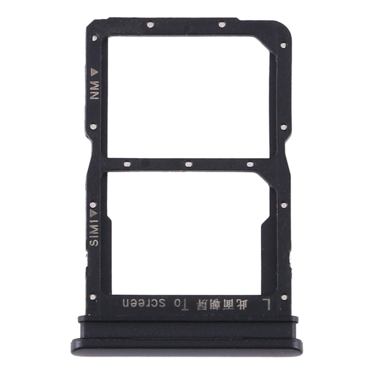 SIM Card Tray + NM Card Tray for Huawei Y8p (Black) - Card Socket by PMc TechLife | Online Shopping South Africa | PMc TechLife | Buy Now Pay Later Mobicred