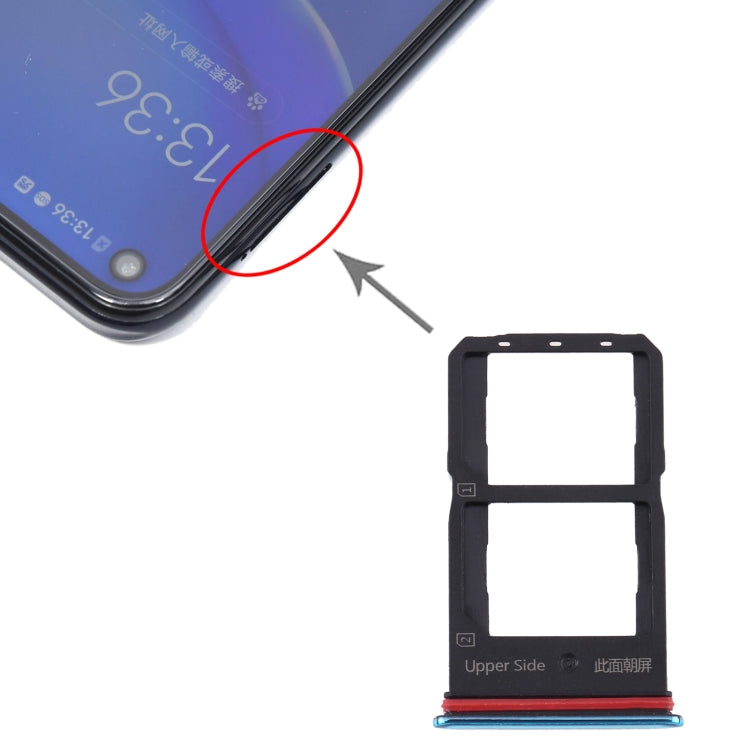 For Vivo Y70s V2002A SIM Card Tray + SIM Card Tray (Green) - free shipping - PMC TechLife - Order now!