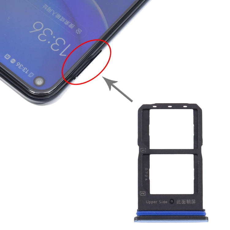 For Vivo Y70s V2002A SIM Card Tray + SIM Card Tray (Silver) - Card Socket by PMC TechLife | Online Shopping South Africa | PMC TechLife | Buy Now Pay Later Mobicred