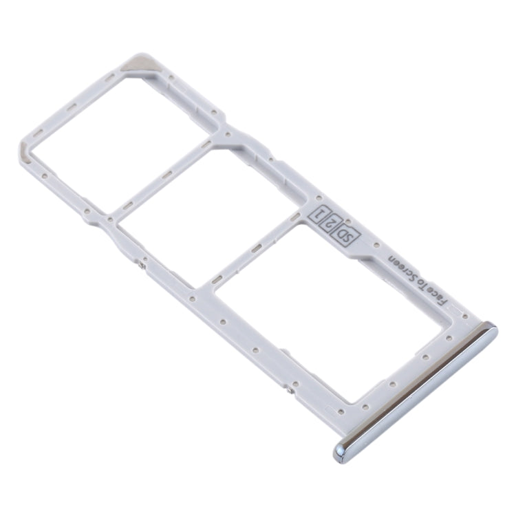SIM Card Tray + SIM Card Tray + Micro SD Card Tray for Motorola One (P30 Play) XT1941(Silver) - Card Socket by PMc TechLife | Online Shopping South Africa | PMc TechLife | Buy Now Pay Later Mobicred