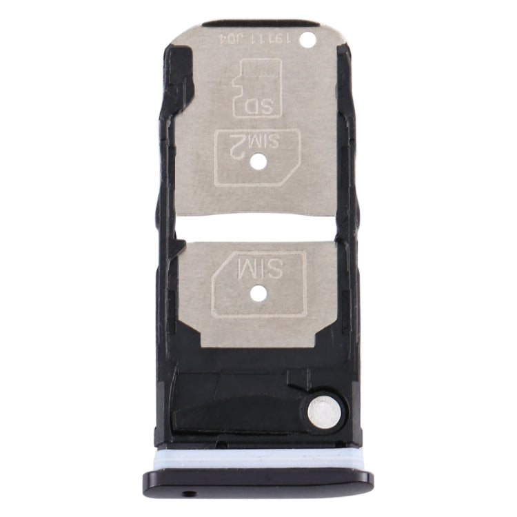 SIM Card Tray + SIM Card Tray / Micro SD Card Tray for Motorola One Zoom (Black) - Card Socket by PMc TechLife | Online Shopping South Africa | PMc TechLife | Buy Now Pay Later Mobicred