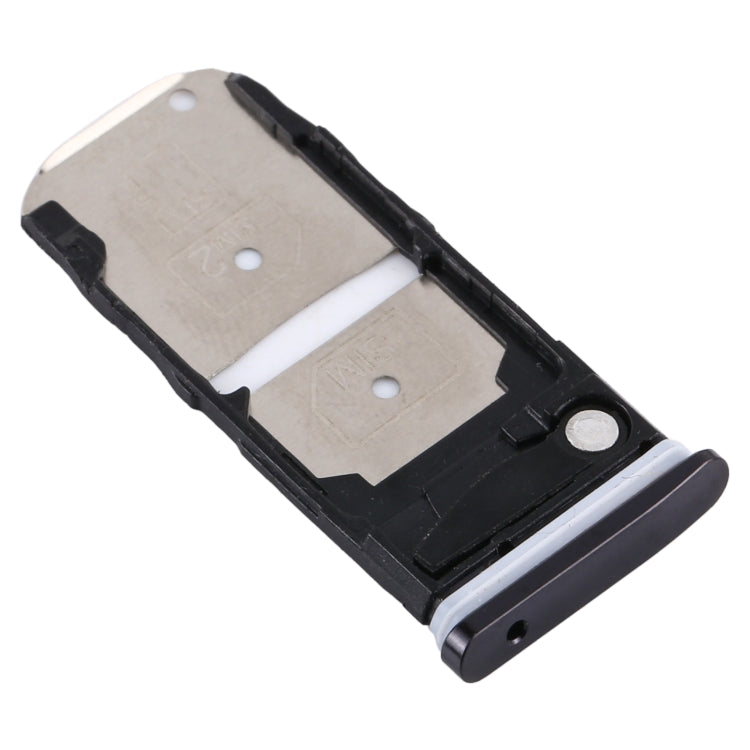 SIM Card Tray + SIM Card Tray / Micro SD Card Tray for Motorola One Zoom (Black) - Card Socket by PMc TechLife | Online Shopping South Africa | PMc TechLife | Buy Now Pay Later Mobicred