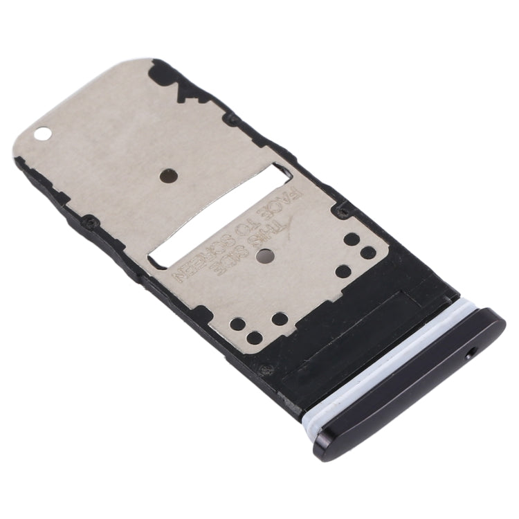 SIM Card Tray + SIM Card Tray / Micro SD Card Tray for Motorola One Zoom (Black) - Card Socket by PMc TechLife | Online Shopping South Africa | PMc TechLife | Buy Now Pay Later Mobicred