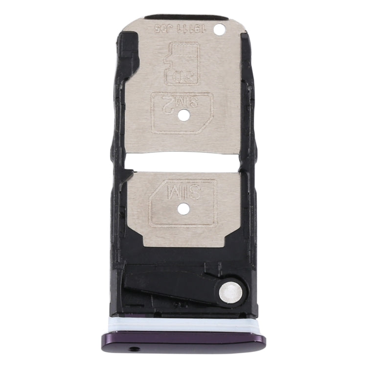 SIM Card Tray + SIM Card Tray / Micro SD Card Tray for Motorola One Zoom (Purple) - Card Socket by PMc TechLife | Online Shopping South Africa | PMc TechLife | Buy Now Pay Later Mobicred