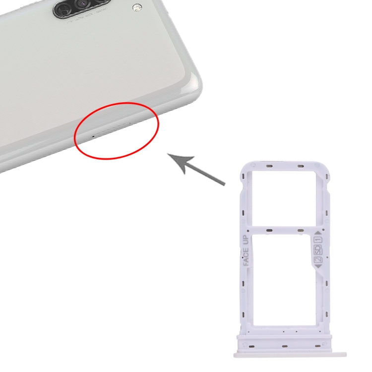 SIM Card Tray + Micro SD Card Tray for Motorola Moto G8 (White) - free shipping - PMC TechLife - Order now!