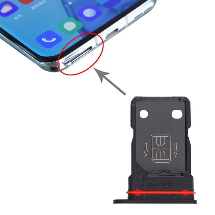 For OnePlus 9 Pro SIM Card Tray + SIM Card Tray (Black) - Card Tray by PMc TechLife | Online Shopping South Africa | PMc TechLife | Buy Now Pay Later Mobicred