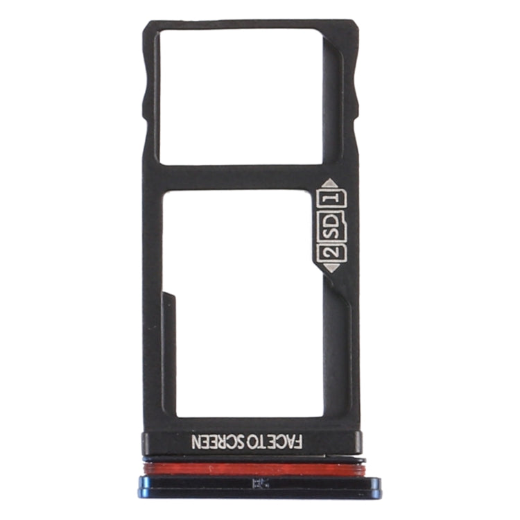 SIM Card Tray + Micro SD Card Tray for Motorola Moto One Vision / P50 (Blue) - Card Socket by PMc TechLife | Online Shopping South Africa | PMc TechLife | Buy Now Pay Later Mobicred