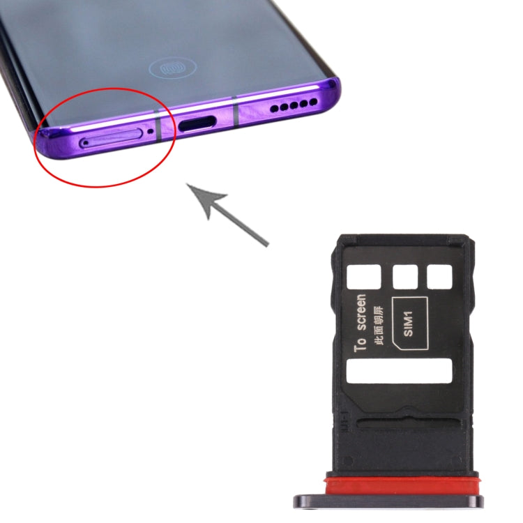 SIM Card Tray + SIM Card Tray for Honor 30 Pro (Black) - Card Socket by PMc TechLife | Online Shopping South Africa | PMc TechLife | Buy Now Pay Later Mobicred
