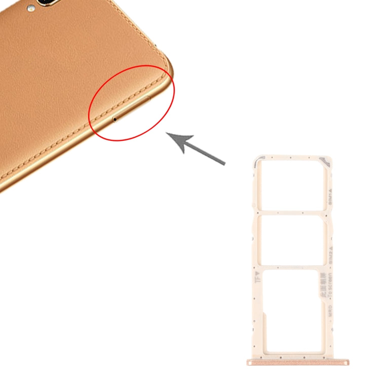 SIM Card Tray + SIM Card Tray + Micro SD Card Tray for Huawei Enjoy 9e (Gold) - Card Socket by PMc TechLife | Online Shopping South Africa | PMc TechLife | Buy Now Pay Later Mobicred