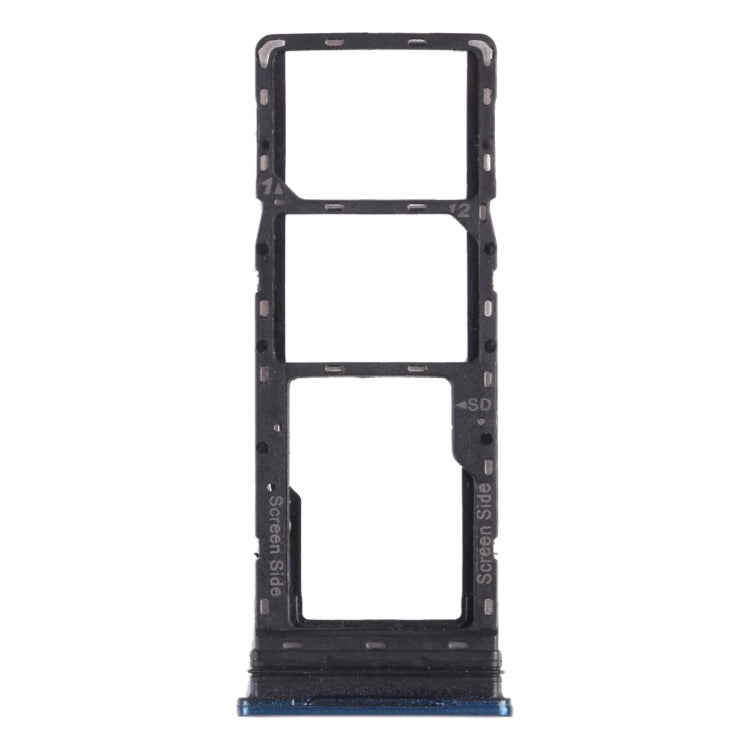 For infinix Smart 5 X657 X657C SIM Card Tray + SIM Card Tray + Micro SD Card Tray (Blue) - Card Tray by PMc TechLife | Online Shopping South Africa | PMc TechLife | Buy Now Pay Later Mobicred