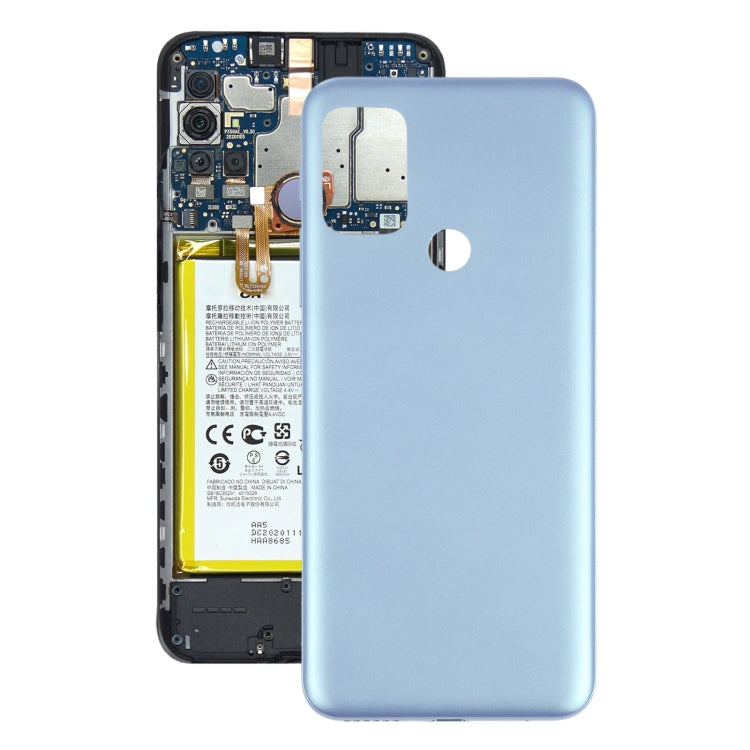 Battery Back Cover for Motorola Moto G20 XT2138-1 XT2138-2 (Blue) - Back Cover by PMC TechLife | Online Shopping South Africa | PMC TechLife | Buy Now Pay Later Mobicred