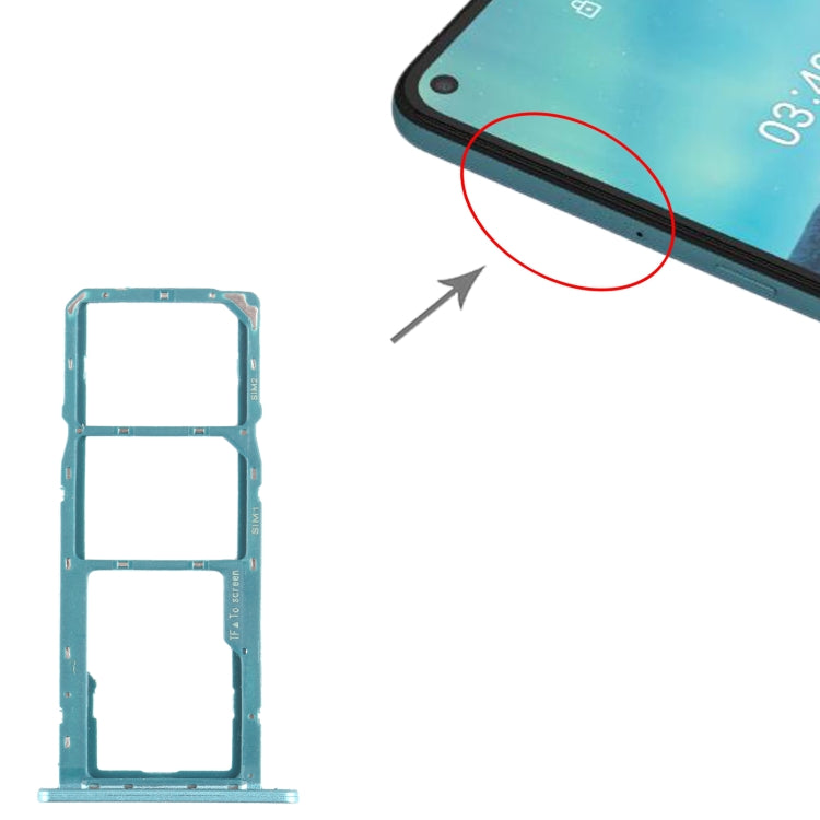 SIM Card Tray + Micro SD Card Tray for Nokia 3.4 TA-1288 TA-1285 TA-1283 (Green) - Card Tray by PMC TechLife | Online Shopping South Africa | PMC TechLife