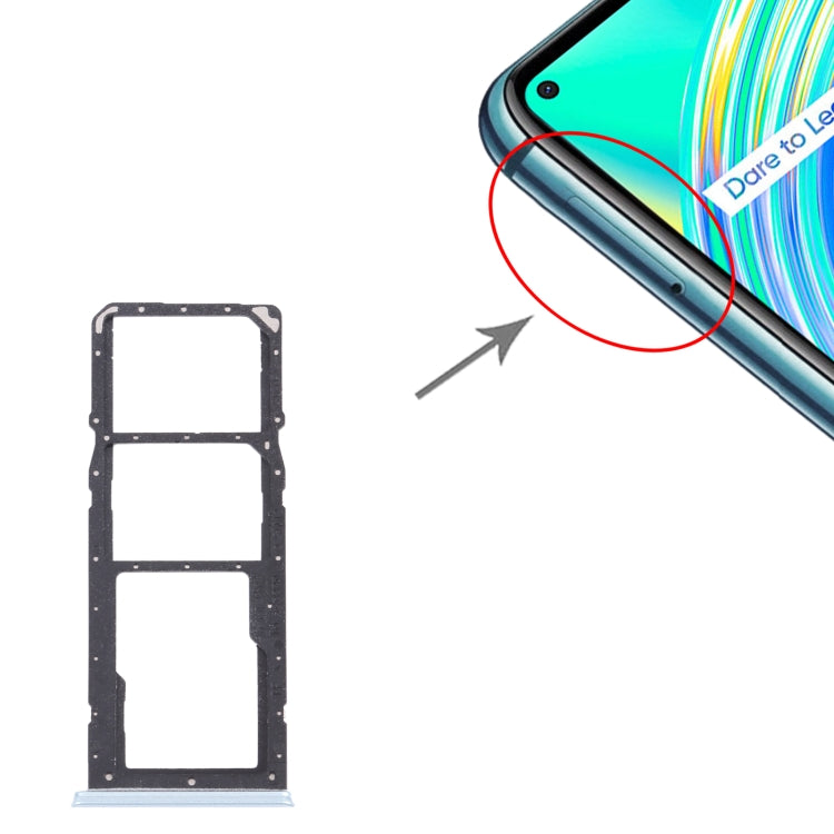 For OPPO Realme C17 RMX2101  SIM Card Tray + SIM Card Tray + Micro SD Card Tray (Green) - Card Socket by PMc TechLife | Online Shopping South Africa | PMc TechLife | Buy Now Pay Later Mobicred