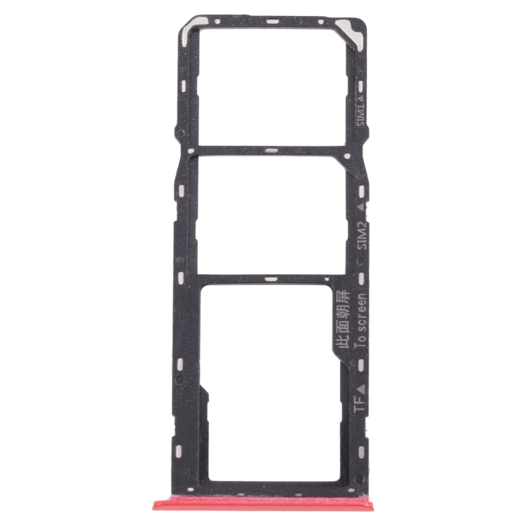 For OPPO Realme C12 RMX2189  SIM Card Tray + SIM Card Tray + Micro SD Card Tray (Red) - Card Socket by PMc TechLife | Online Shopping South Africa | PMc TechLife | Buy Now Pay Later Mobicred
