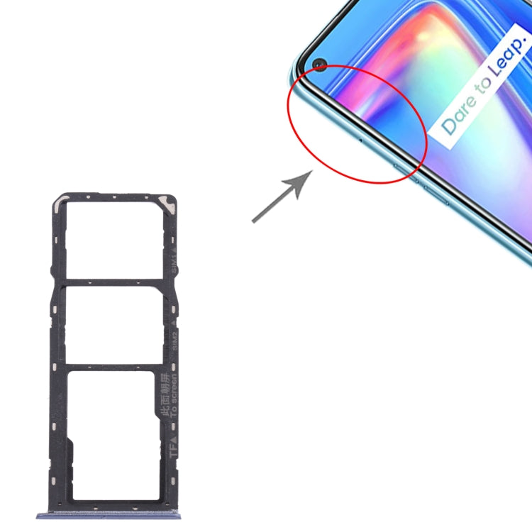 For OPPO Realme 7 (Global)  SIM Card Tray + SIM Card Tray + Micro SD Card Tray (Blue) - Card Socket by PMc TechLife | Online Shopping South Africa | PMc TechLife | Buy Now Pay Later Mobicred