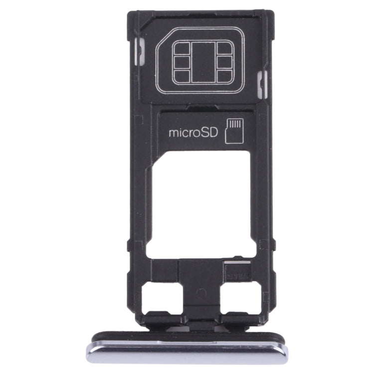 SIM Card Tray + Micro SD Card Tray for Sony Xperia 1 / Xperia XZ4 (Grey) - Card Tray by PMC TechLife | Online Shopping South Africa | PMC TechLife | Buy Now Pay Later Mobicred