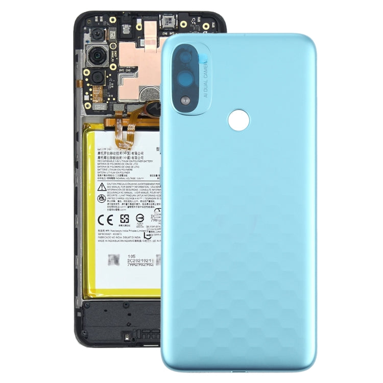 Original Battery Back Cover for Motorola Moto E20 XT2155 XT2155-1(Blue) - Back Cover by PMC TechLife | Online Shopping South Africa | PMC TechLife | Buy Now Pay Later Mobicred