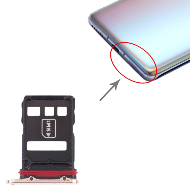 SIM Card Tray + NM Card Tray for Huawei Mate 40 Pro+ (Gold) - Card Socket by PMc TechLife | Online Shopping South Africa | PMc TechLife | Buy Now Pay Later Mobicred