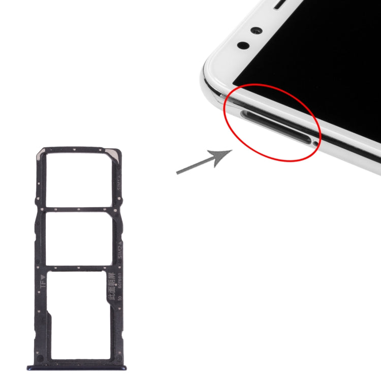 SIM Card Tray + SIM Card Tray + Micro SD Card Tray for Huawei Nova 2 Lite / Y7 Prime (2018) (Blue) - Card Socket by PMc TechLife | Online Shopping South Africa | PMc TechLife | Buy Now Pay Later Mobicred
