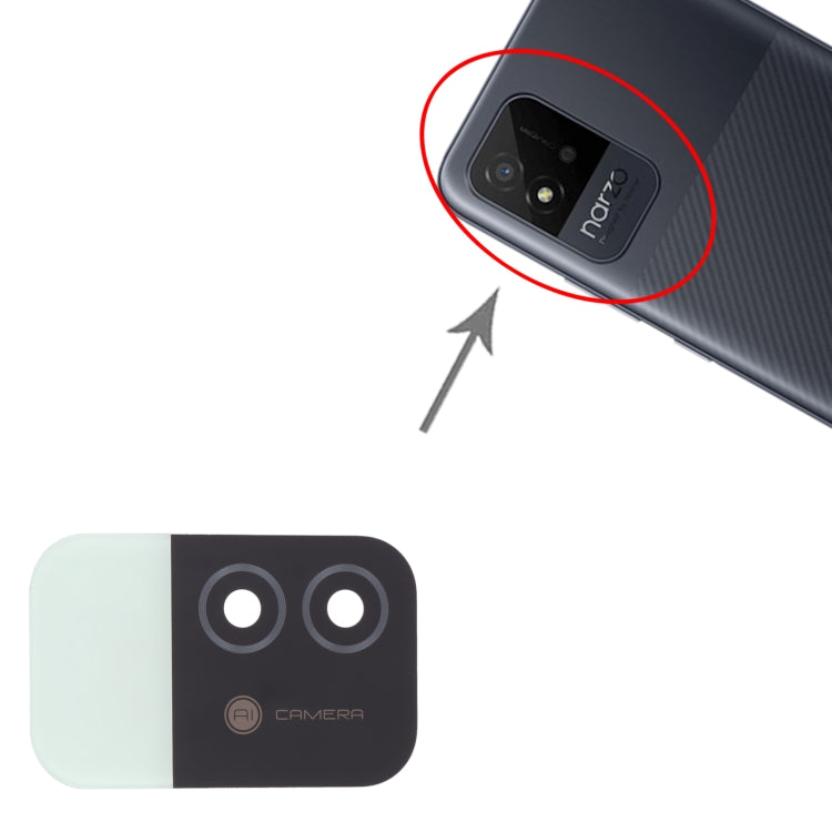 For OPPO Realme Narzo 50i RMX3235 10pcs Back Camera Lens (Green) - Camera Series by PMc TechLife | Online Shopping South Africa | PMc TechLife | Buy Now Pay Later Mobicred