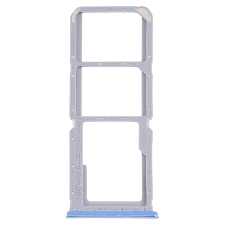 For OPPO A54S CPH2273  SIM Card Tray + SIM Card Tray + Micro SD Card Tray (Blue) - Card Tray by PMc TechLife | Online Shopping South Africa | PMc TechLife | Buy Now Pay Later Mobicred