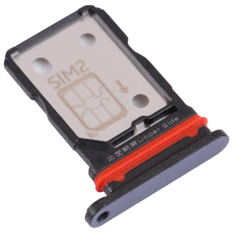 For vivo iQOO Z5 SIM Card Tray + SIM Card Tray (Black) - Card Socket by PMc TechLife | Online Shopping South Africa | PMc TechLife | Buy Now Pay Later Mobicred