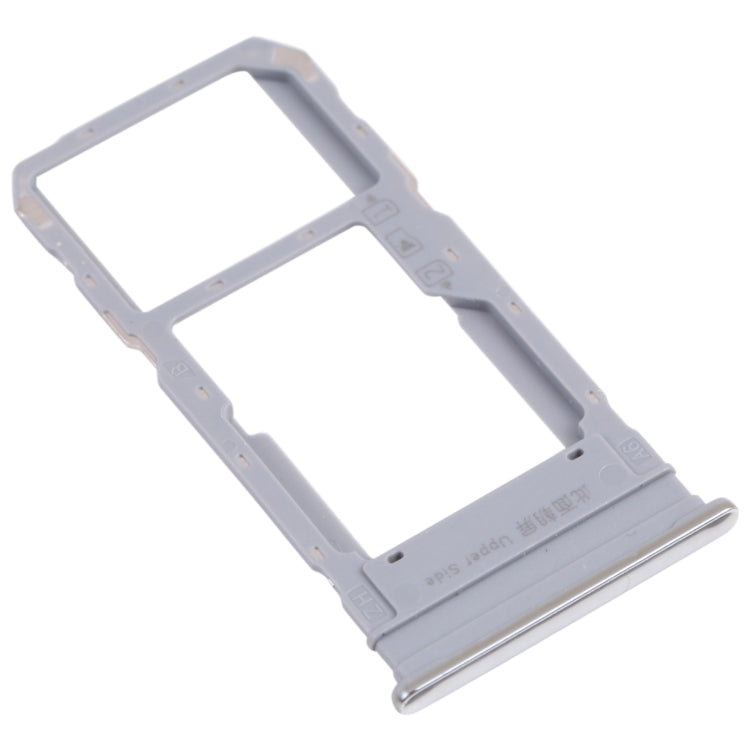 For vivo Y76s V2156A SIM Card Tray + SIM Card Tray / Micro SD Card Tray (Silver) - Card Socket by PMc TechLife | Online Shopping South Africa | PMc TechLife | Buy Now Pay Later Mobicred