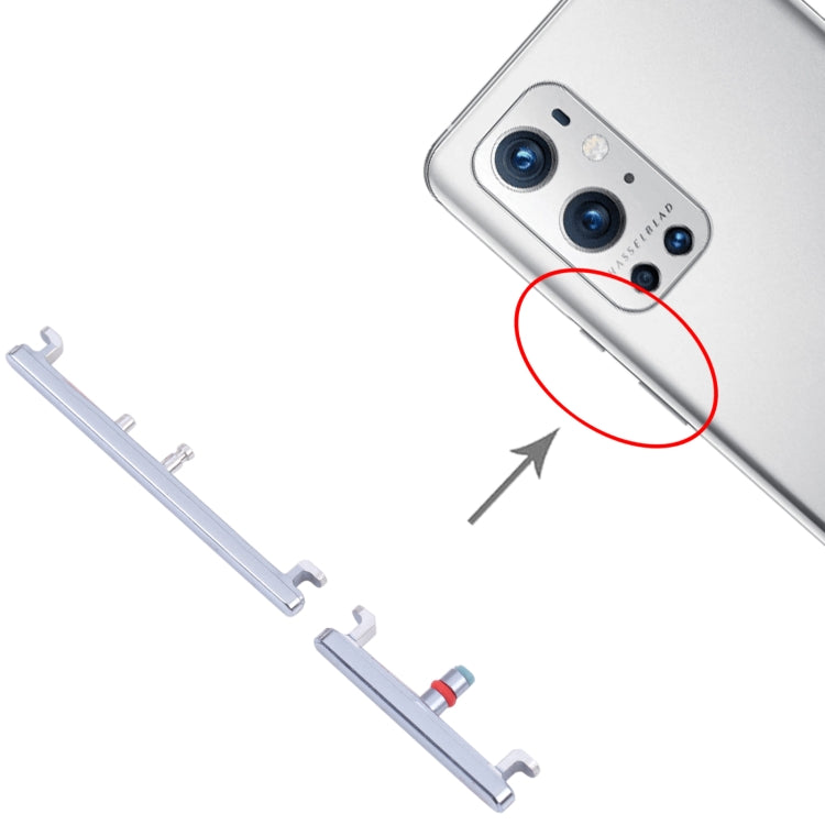For OnePlus 9 Pro Original Power Button and Volume Control Button (Silver) - Home key & Side Key by PMC TechLife | Online Shopping South Africa | PMC TechLife | Buy Now Pay Later Mobicred