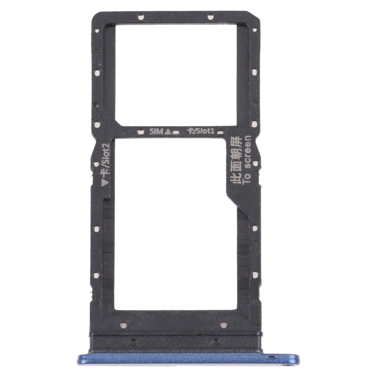 SIM Card Tray + SIM Card Tray / Micro SD Card Tray for Honor Play 20 (Blue) - Card Socket by PMc TechLife | Online Shopping South Africa | PMc TechLife | Buy Now Pay Later Mobicred