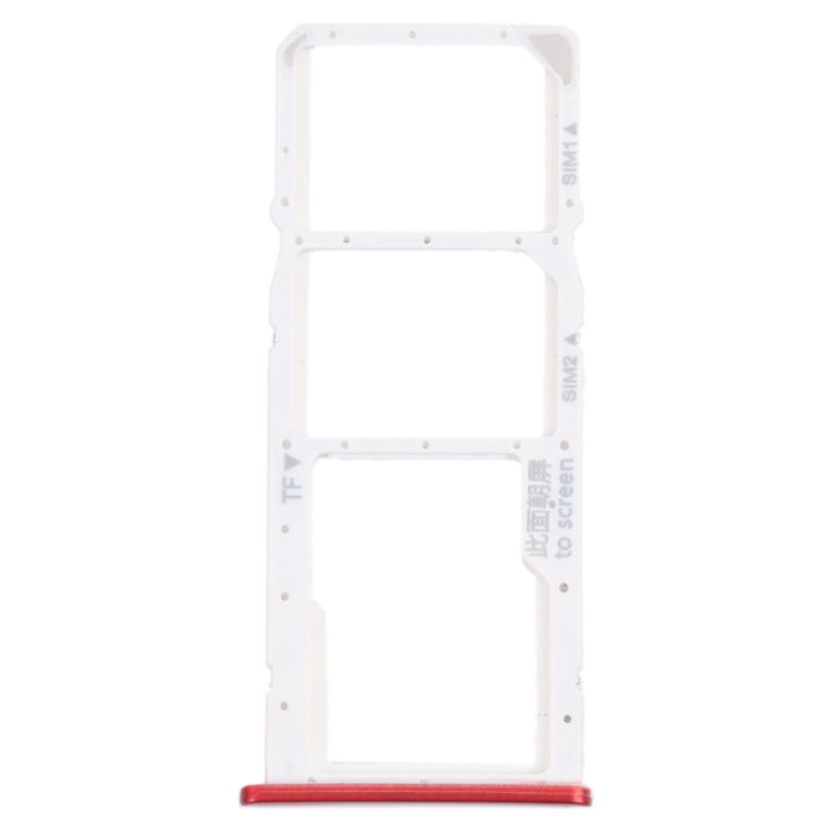 SIM Card Tray + SIM Card Tray + Micro SD Card Tray for Honor 7C (Red) - Card Socket by PMc TechLife | Online Shopping South Africa | PMc TechLife | Buy Now Pay Later Mobicred