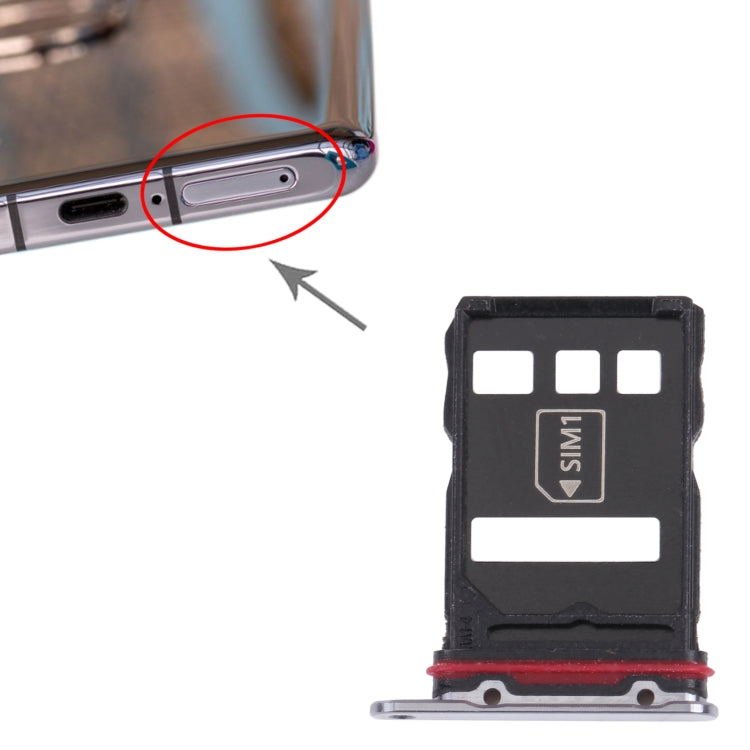 SIM Card Tray + NM Card Tray for Huawei P50 Pro (Black) - Card Socket by PMc TechLife | Online Shopping South Africa | PMc TechLife | Buy Now Pay Later Mobicred