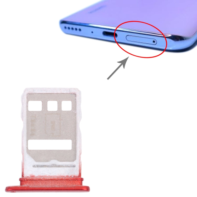 SIM Card Tray + SIM/NM Card Tray for Huawei Y9a(Red) - Card Socket by PMc TechLife | Online Shopping South Africa | PMc TechLife | Buy Now Pay Later Mobicred