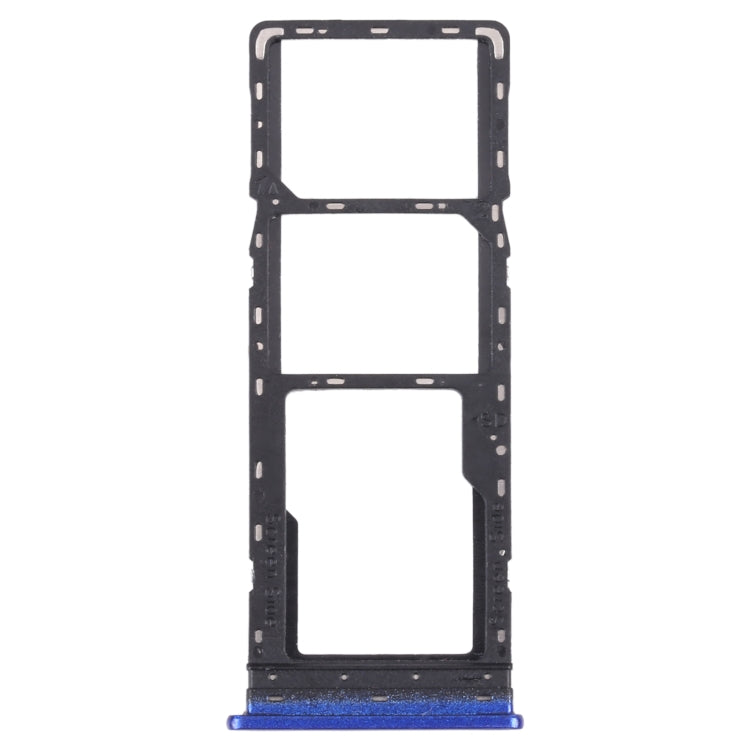 For Tecno Spark 4 Lite KC8S SIM Card Tray + SIM Card Tray + Micro SD Card Tray (Blue) - Card Tray by PMc TechLife | Online Shopping South Africa | PMc TechLife | Buy Now Pay Later Mobicred