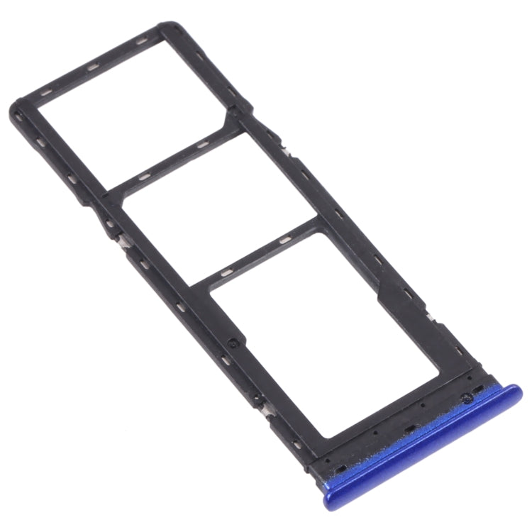 For Tecno Spark 4 Lite KC8S SIM Card Tray + SIM Card Tray + Micro SD Card Tray (Blue) - Card Tray by PMc TechLife | Online Shopping South Africa | PMc TechLife | Buy Now Pay Later Mobicred