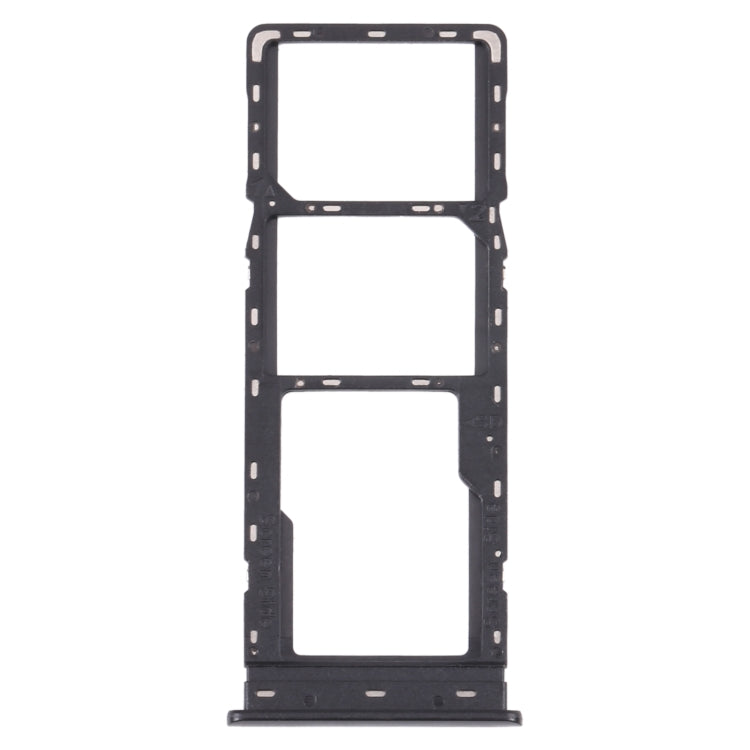 For Tecno Spark 7 Pro SIM Card Tray + SIM Card Tray + Micro SD Card Tray (Black) - Card Tray by PMc TechLife | Online Shopping South Africa | PMc TechLife | Buy Now Pay Later Mobicred