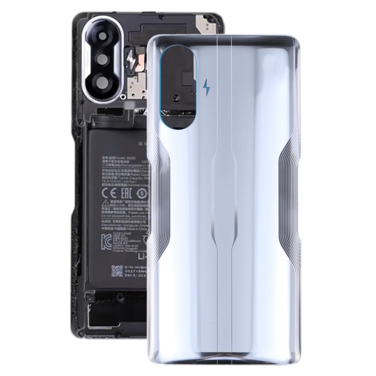 Glass Battery Back Cover for Xiaomi Redmi K40 Gaming(Silver) - Back Cover by PMC Jewellery | Online Shopping South Africa | PMC Jewellery | Buy Now Pay Later Mobicred