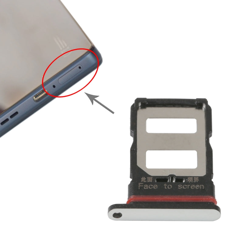 For Xiaomi Poco F4 SIM Card Tray + SIM Card Tray (Silver) - Card Tray by PMc TechLife | Online Shopping South Africa | PMc TechLife | Buy Now Pay Later Mobicred